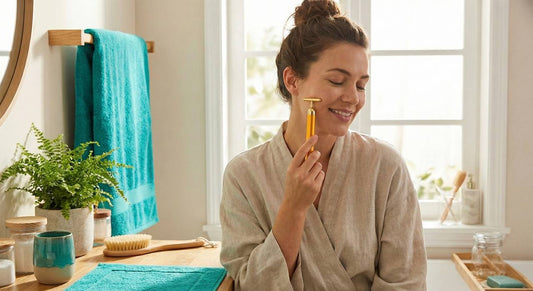 24K Gold Energy Beauty Bar - Electric Facial Massage Roller