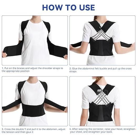Adjustable Back Posture Corrector/ Slouching Relieve Pain Belt for Men & Women